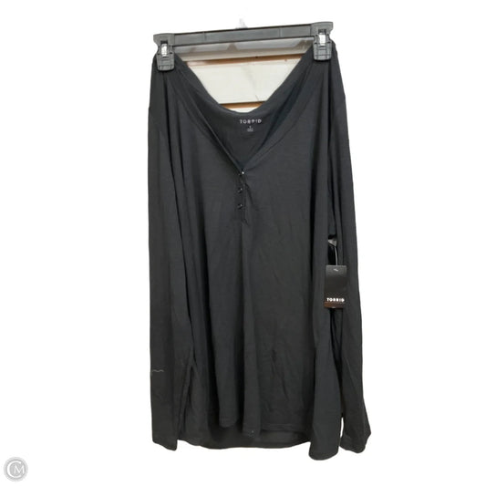 Top Long Sleeve Basic By Torrid In Black, Size: 1x