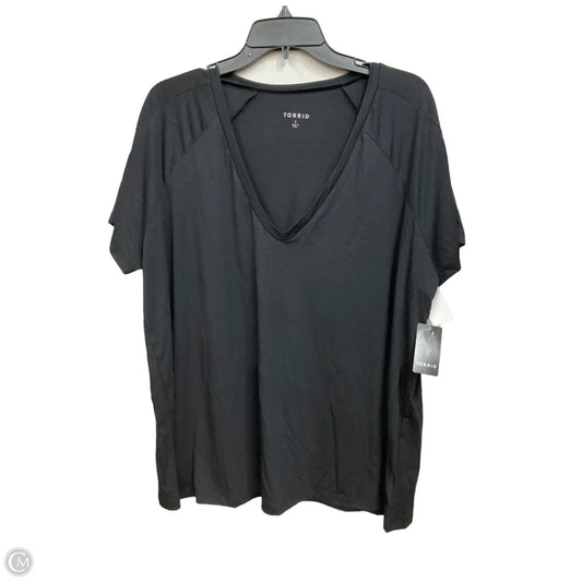 Top Short Sleeve Basic By Torrid In Black, Size: 1x