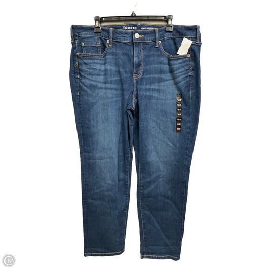 Jeans Boyfriend By Torrid In Blue Denim, Size: 16
