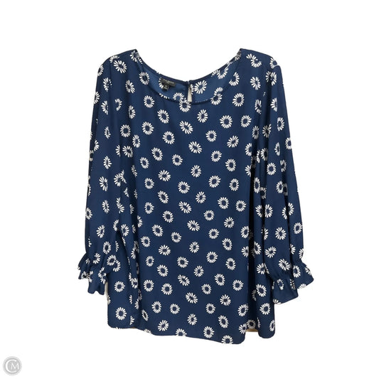 Blouse Long Sleeve By Talbots In Floral Print, Size: 2x