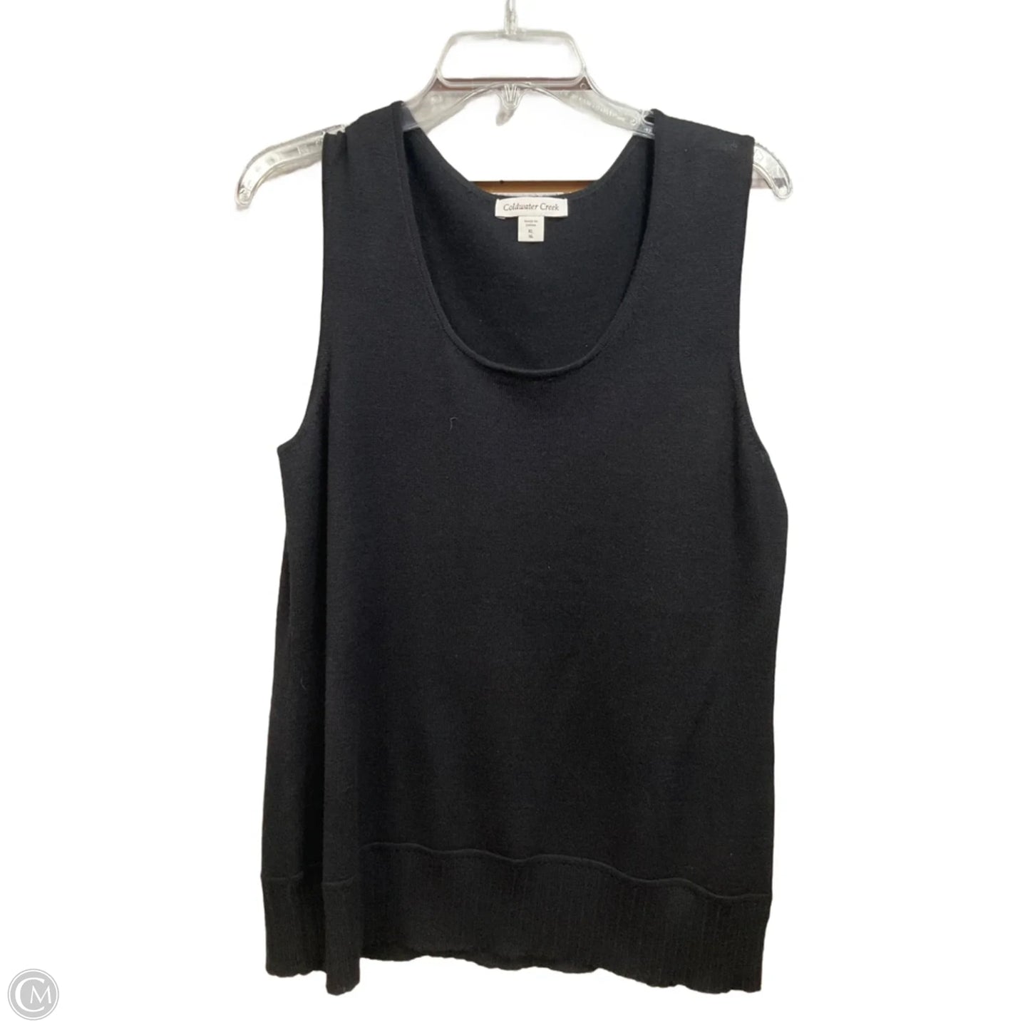 Top Sleeveless By Coldwater Creek In Black, Size: Xl