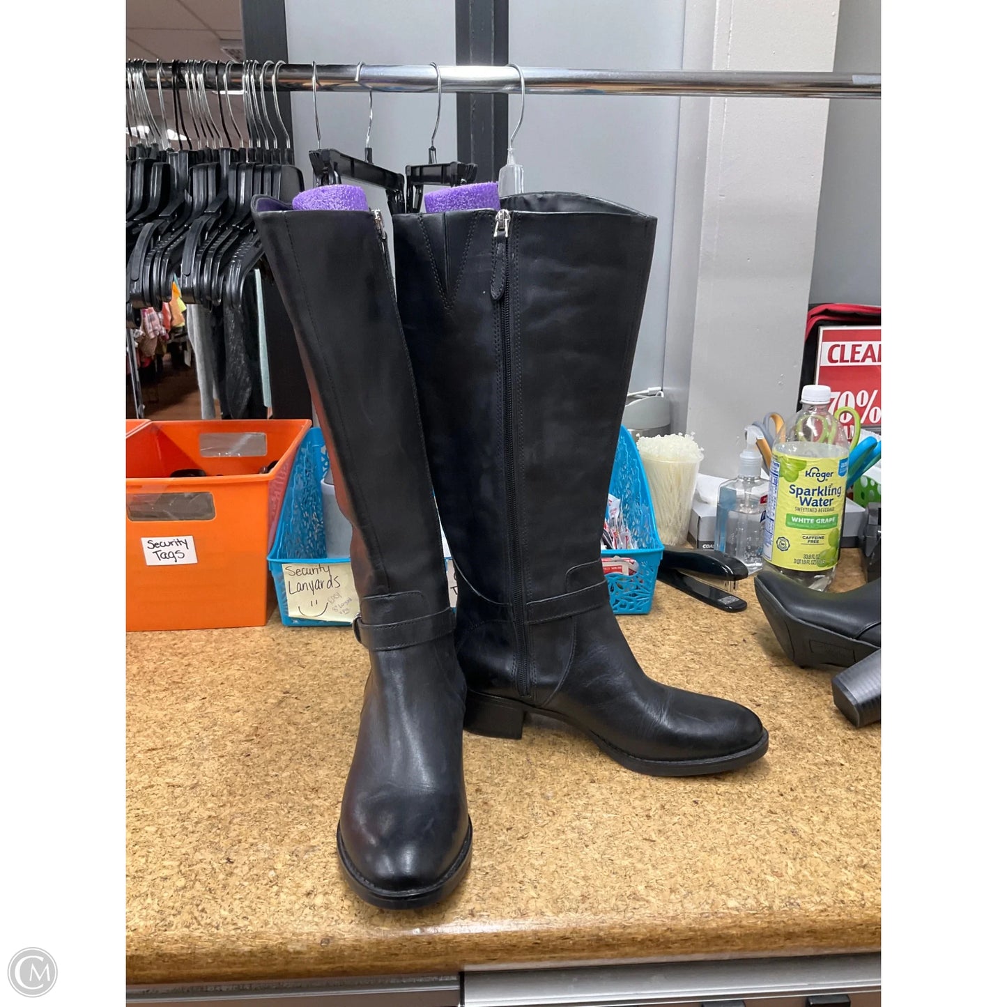 Boots Knee Heels By Cme In Black, Size: 6