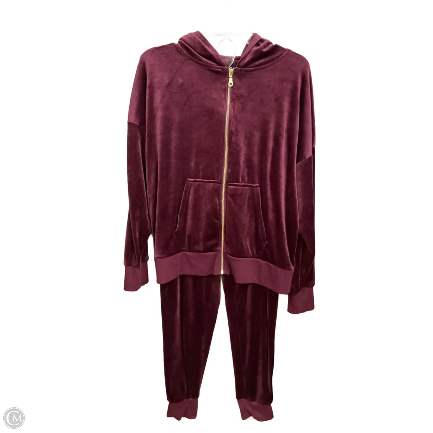 Lounge Set Pants By Felina In Maroon, Size: Xl