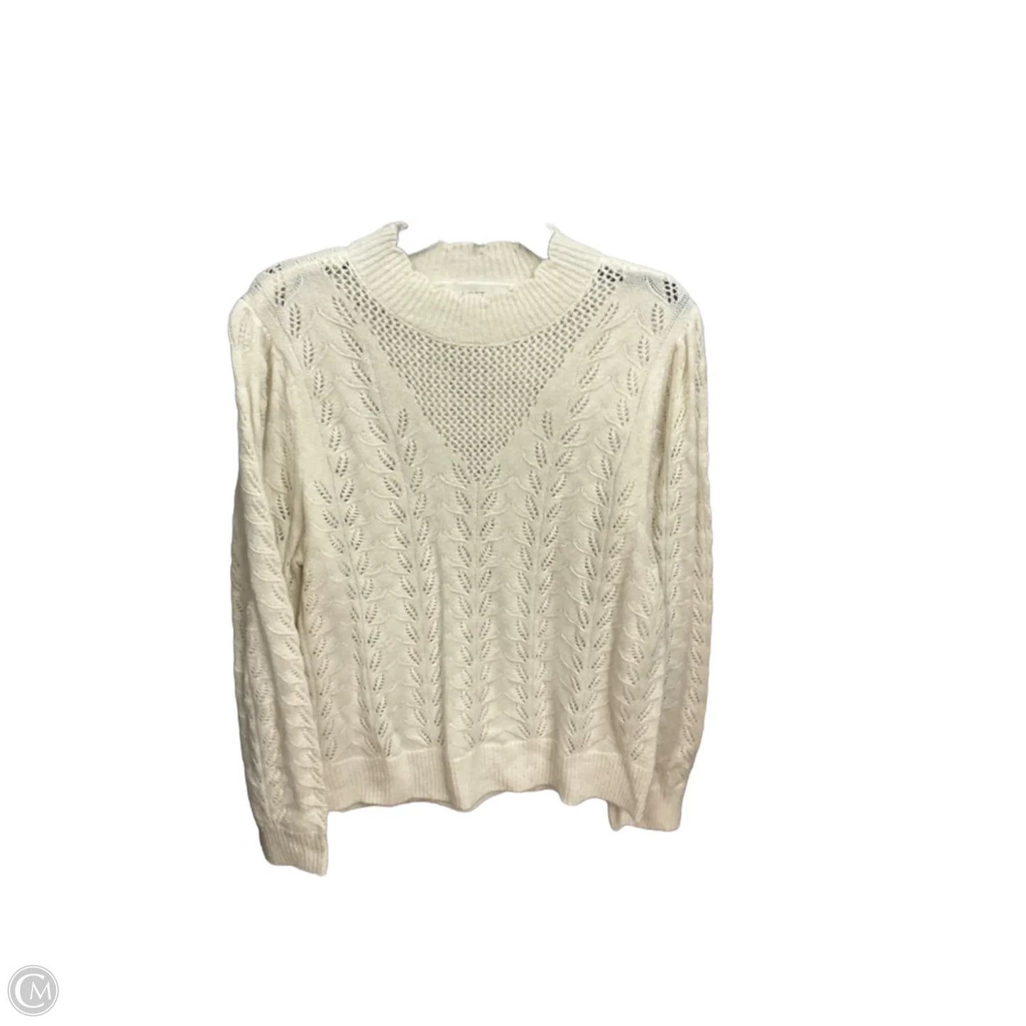 Sweater By Loft In Cream, Size: Xl