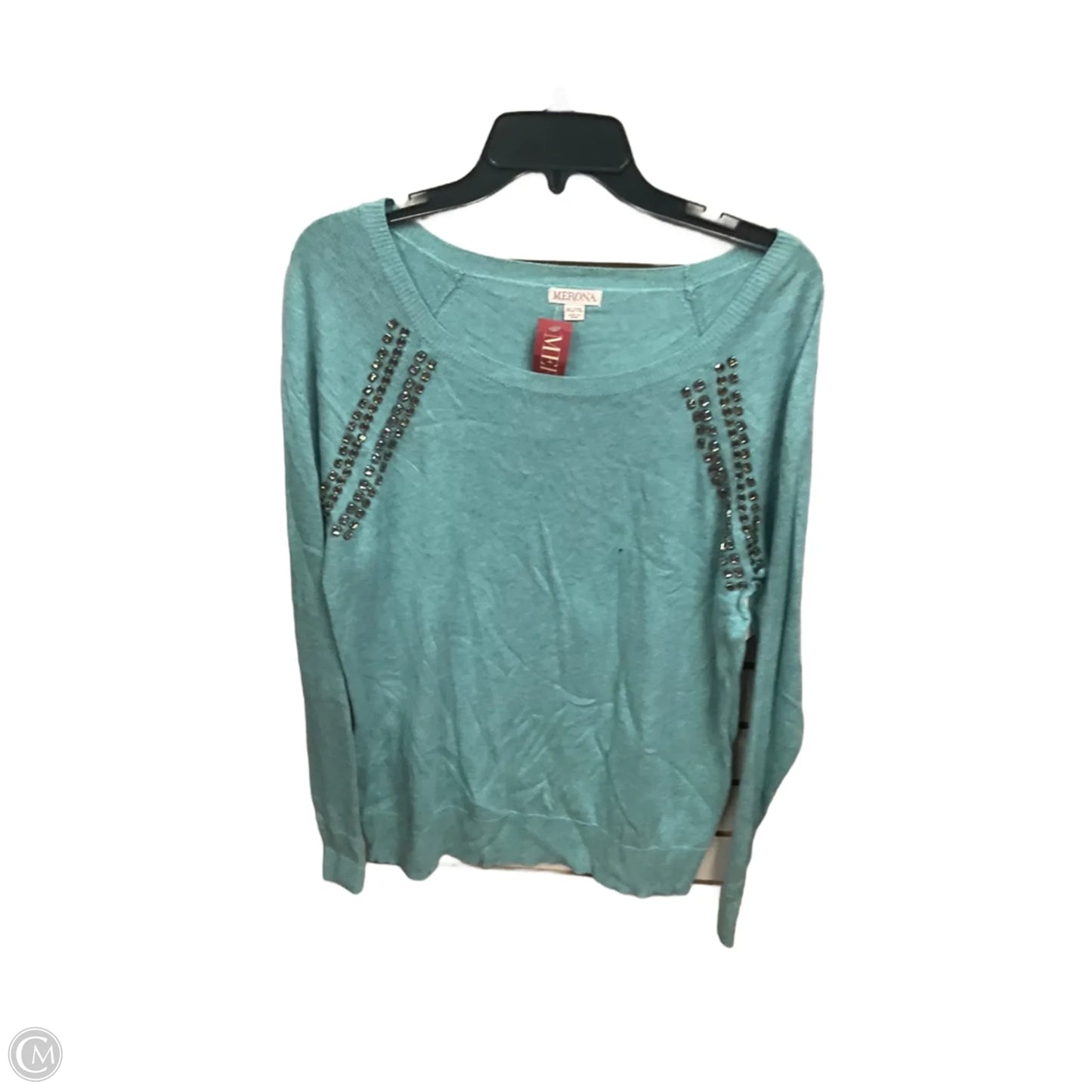 Top Long Sleeve By Merona In Aqua, Size: Xl