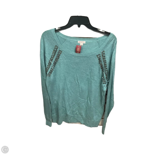 Top Long Sleeve By Merona In Aqua, Size: Xl