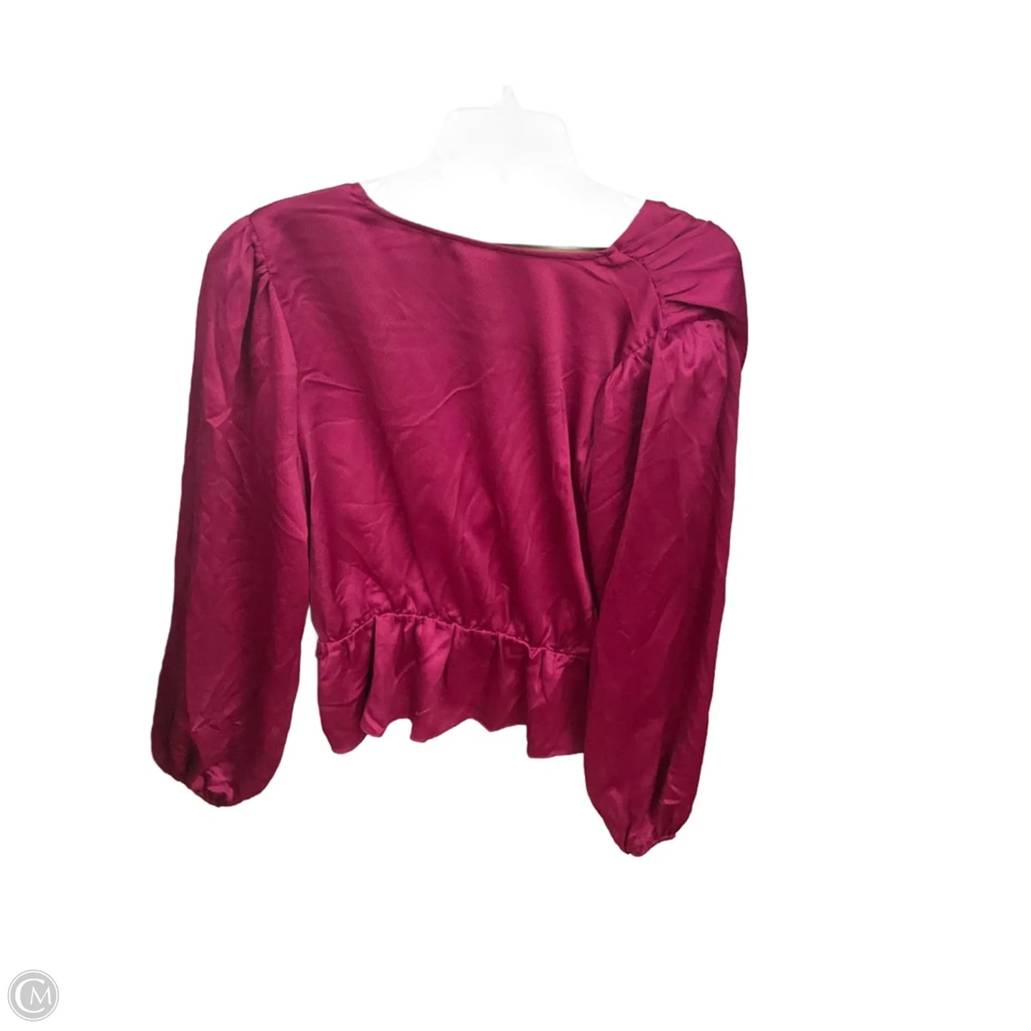 Blouse Long Sleeve By Express In Purple, Size: Xl
