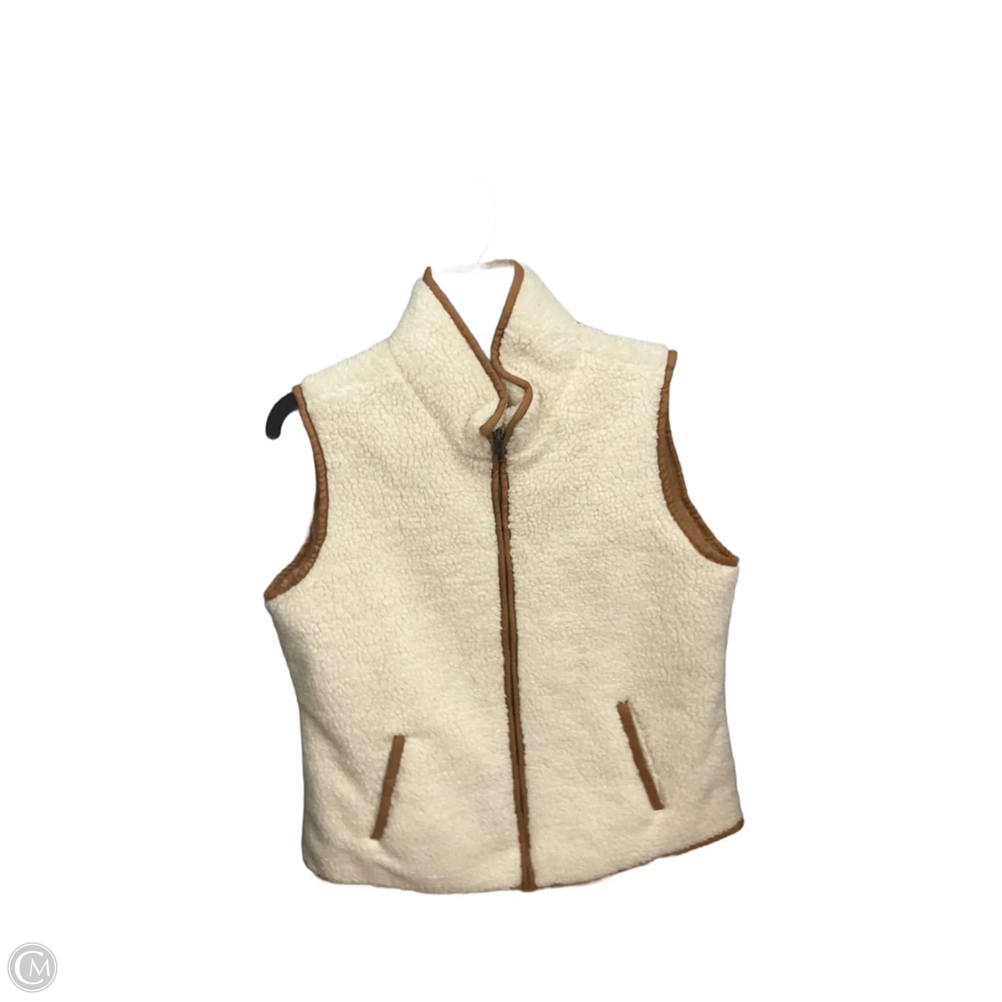 Vest Faux Fur & Sherpa By Old Navy In Cream & Tan, Size: M
