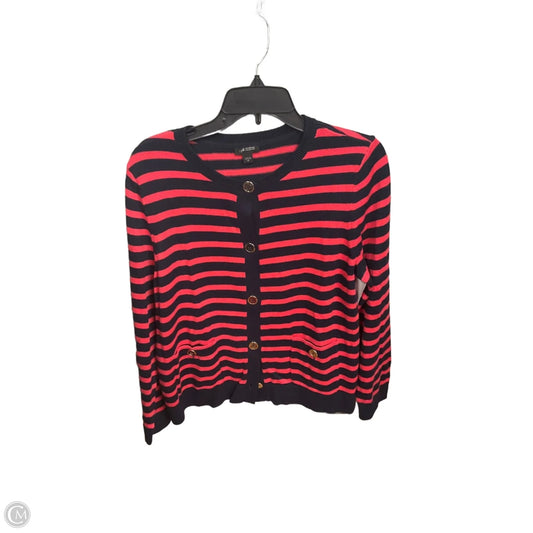 Cardigan By J. Jill In Blue & Red, Size: M