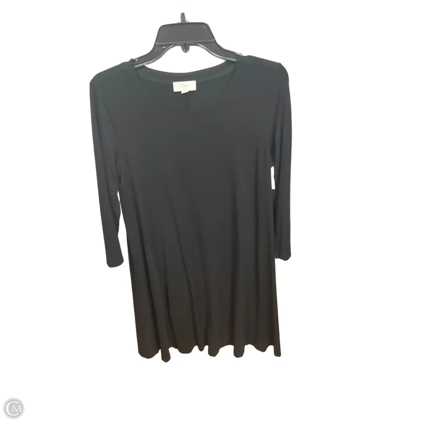Dress Casual Midi By Loft In Black, Size: M