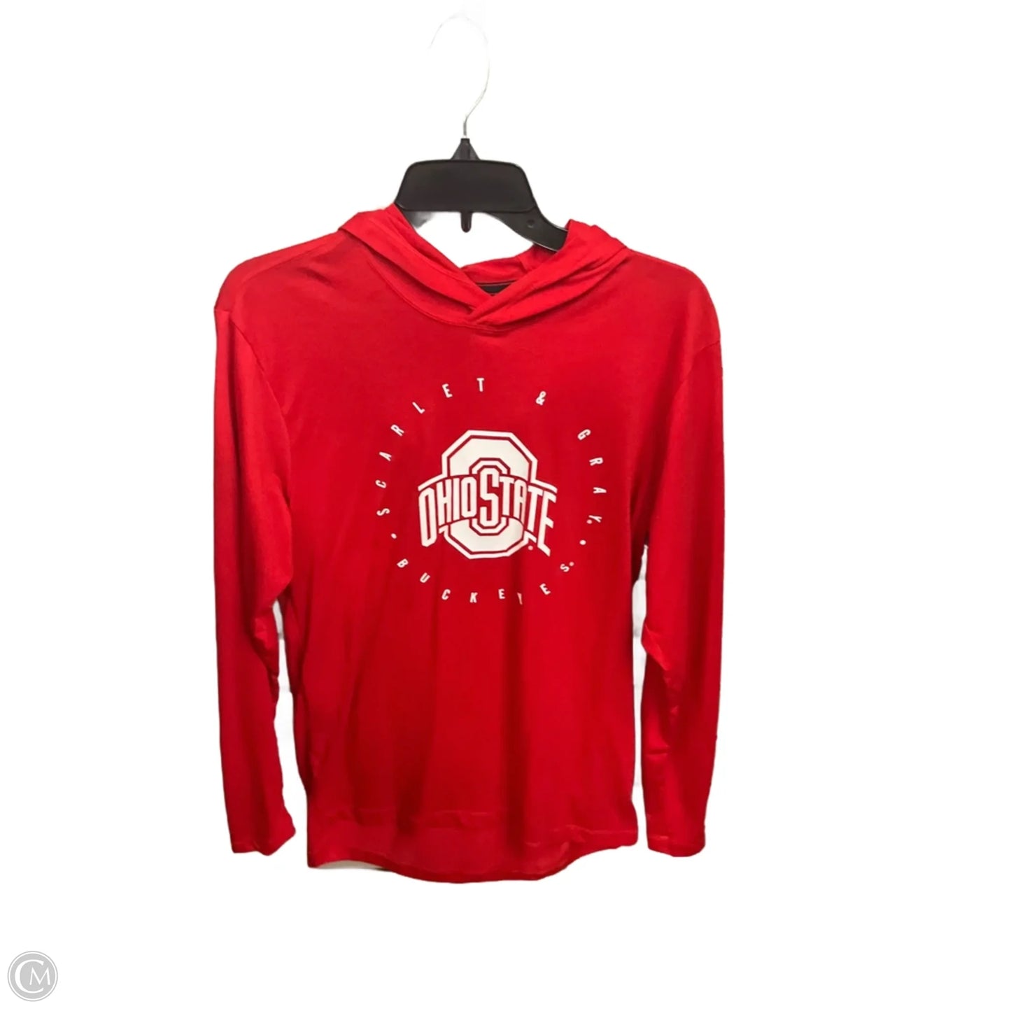 Top Long Sleeve By Nike Apparel In Red & White, Size: S