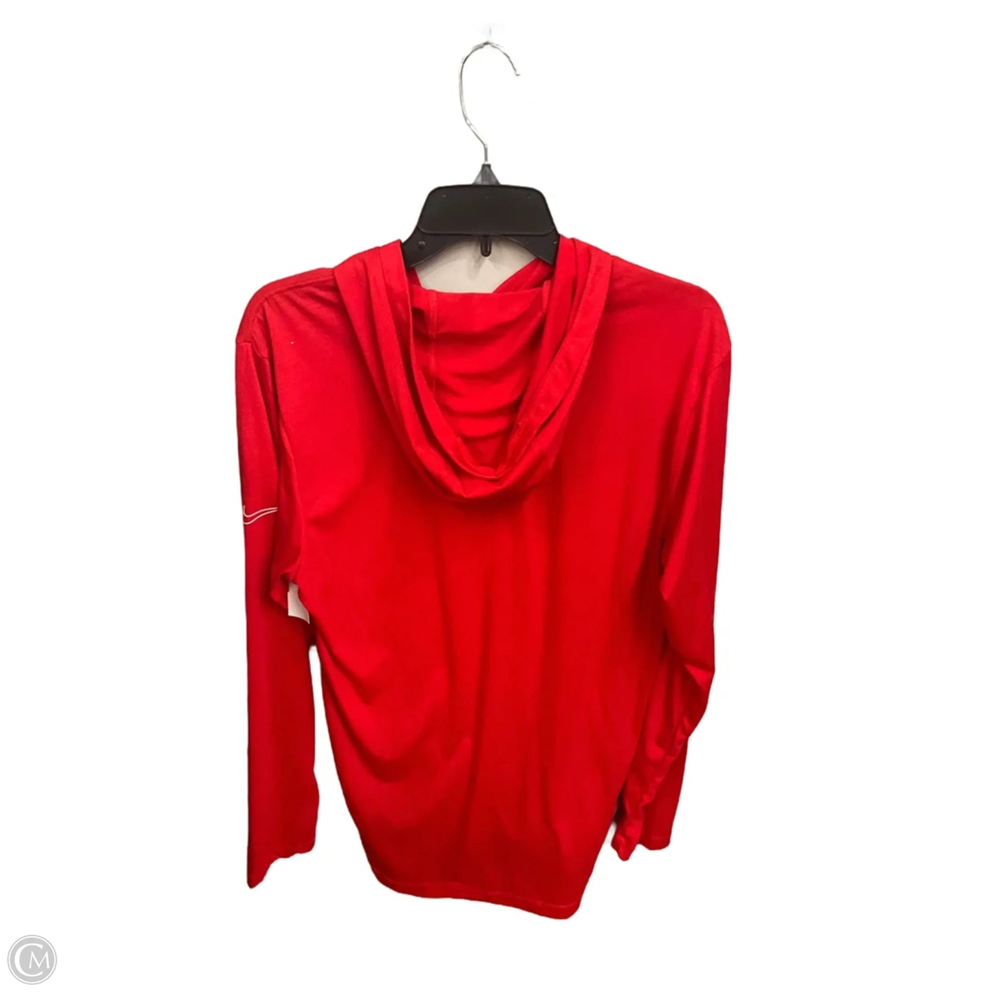 Top Long Sleeve By Nike Apparel In Red & White, Size: S