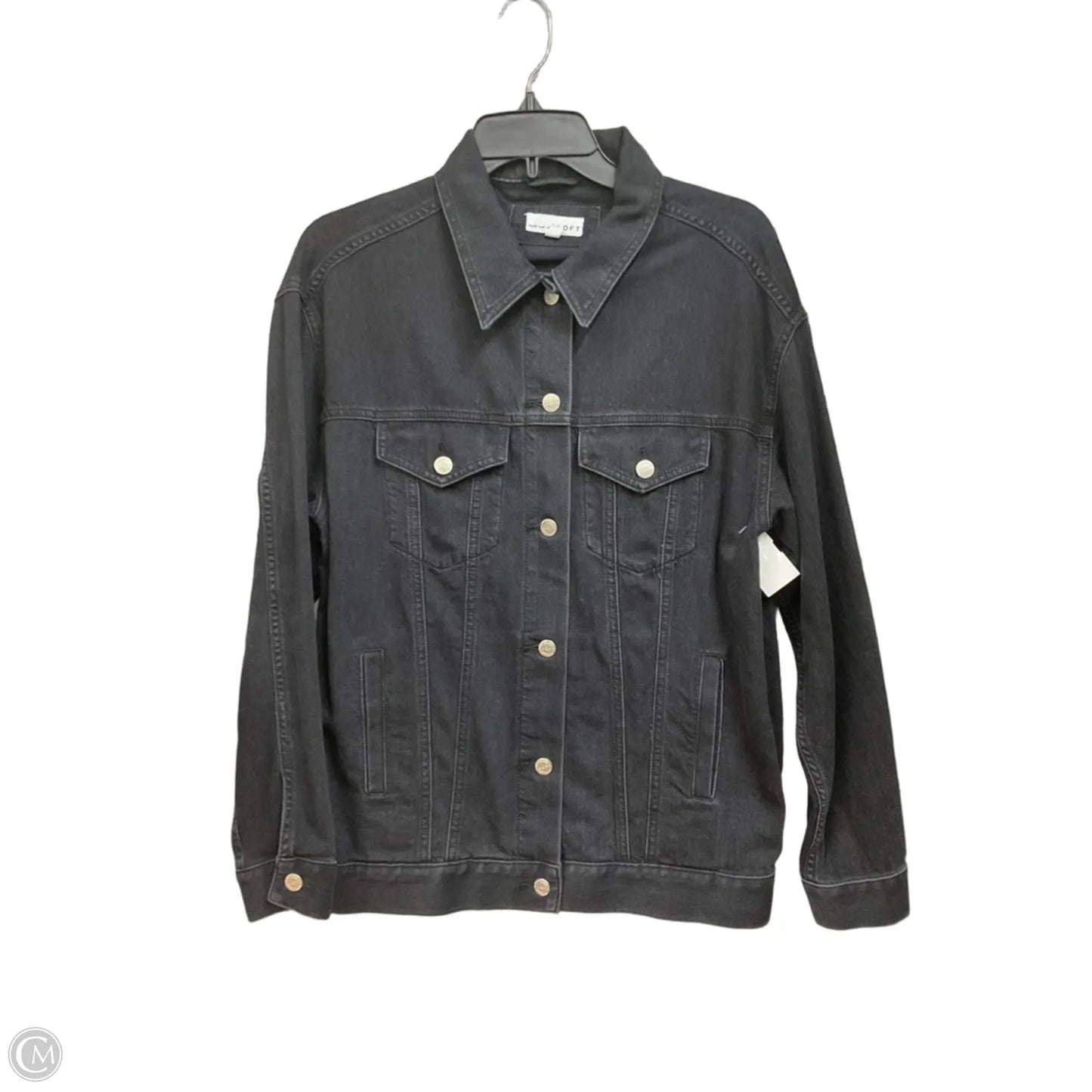 Jacket Denim By Loft In Black, Size: Xxs