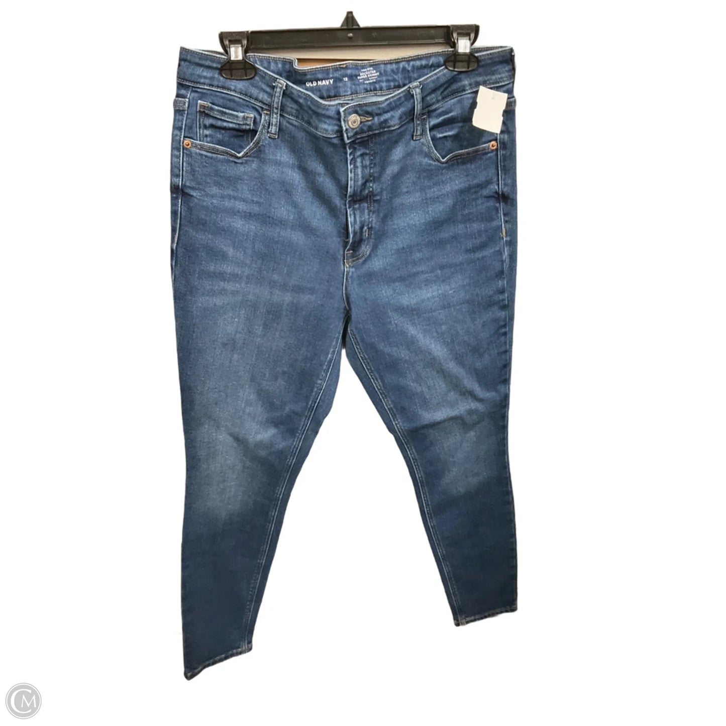 Jeans Skinny By Old Navy In Blue Denim, Size: 12