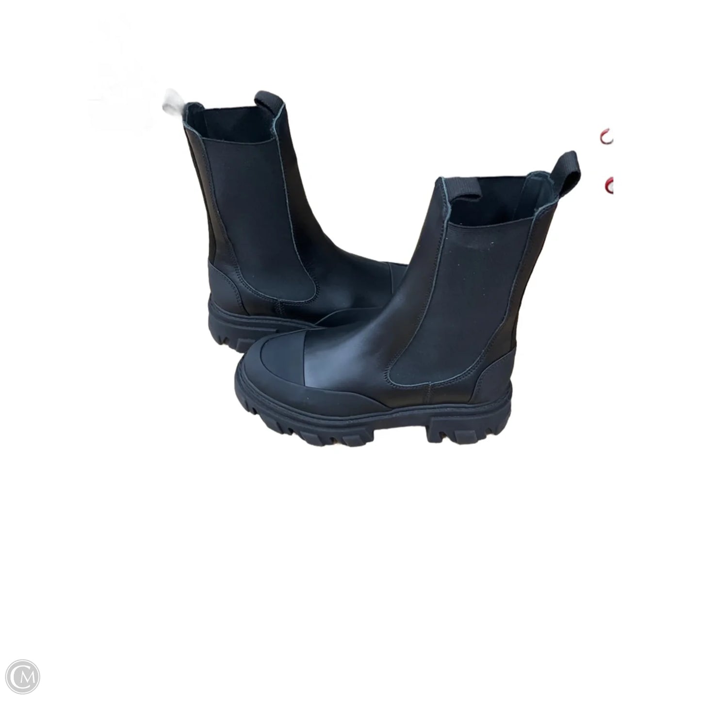 Boots Ankle Flats By Ganni In Black, Size: 6