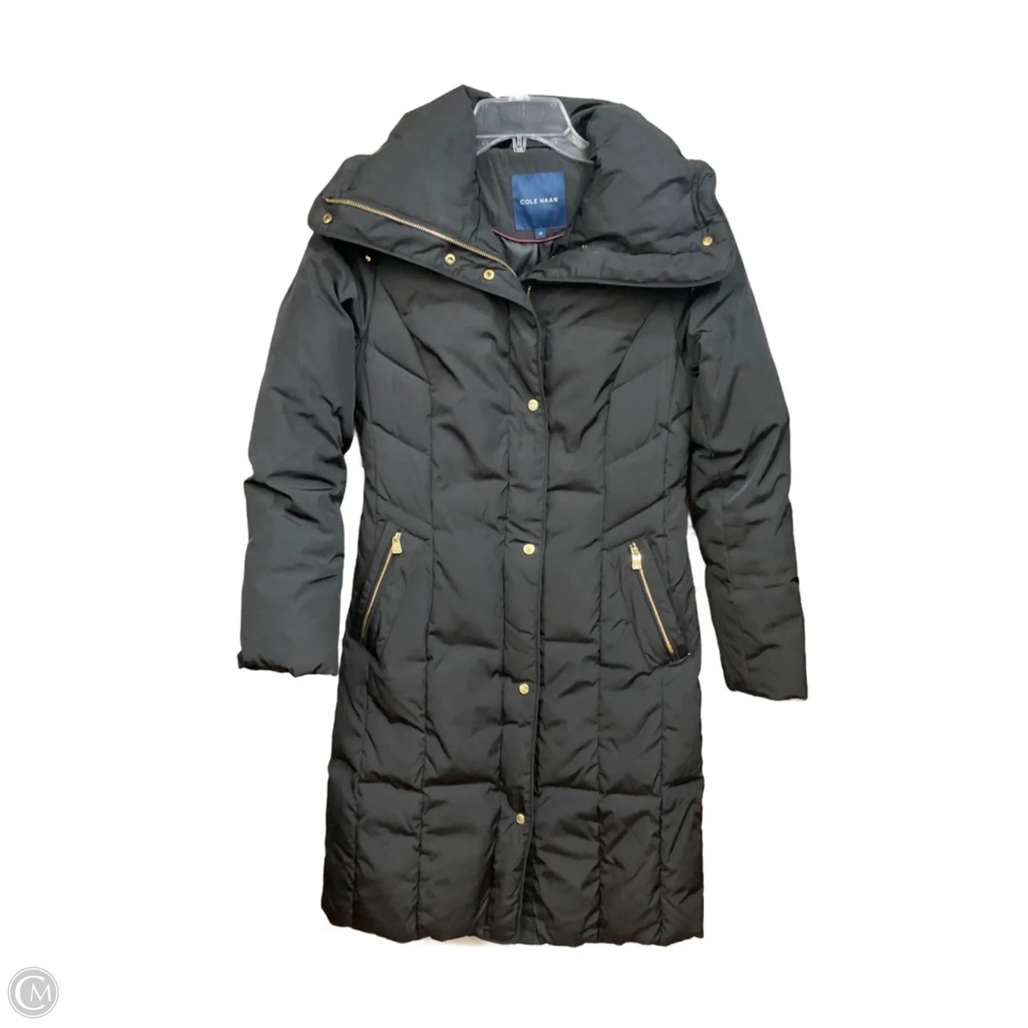 Coat Parka By Cole-haan In Black, Size: Xs