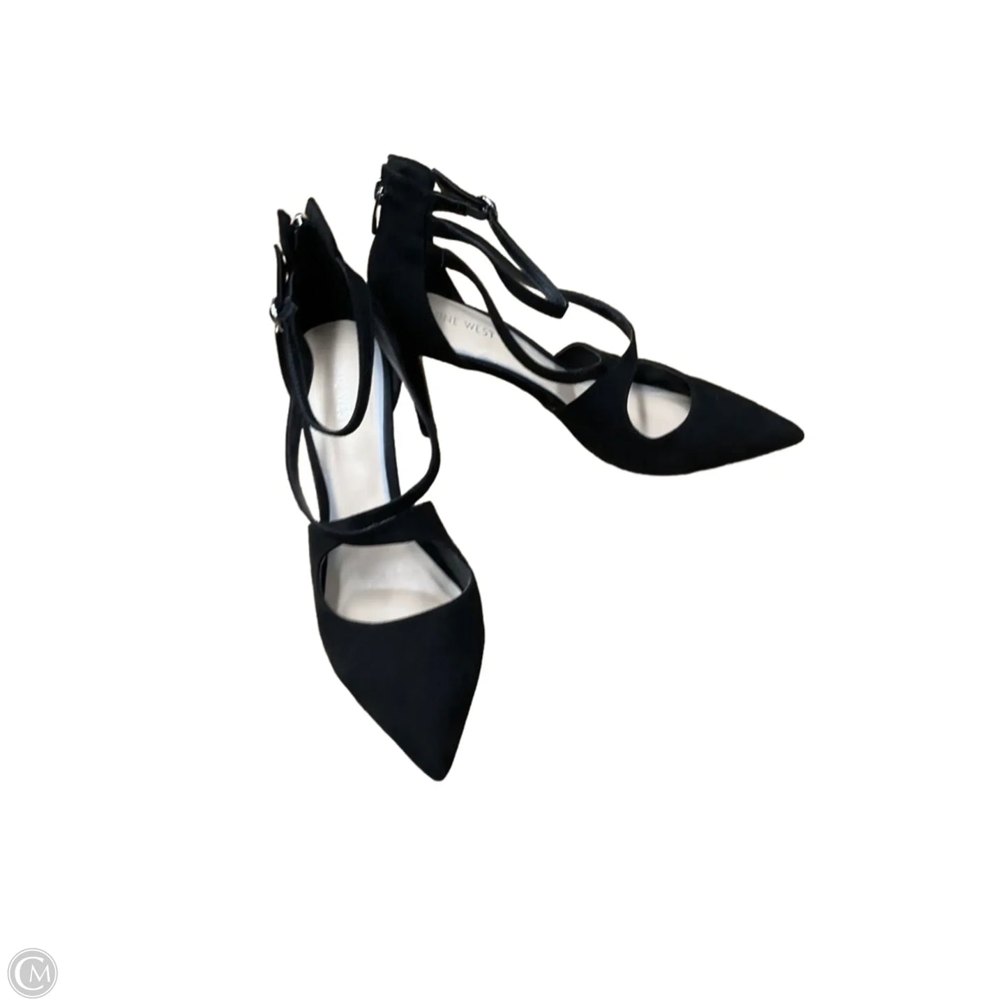 Sandals Heels Stiletto By Nine West In Black, Size: 10