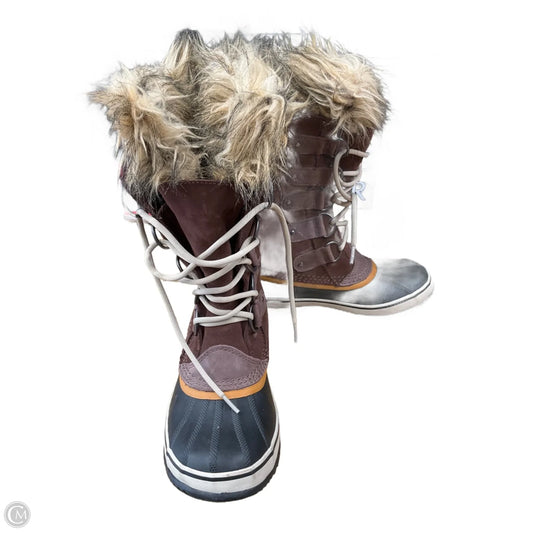 Boots Snow By Sorel In Black & Brown, Size: 8