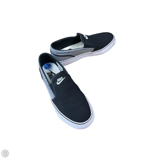 Shoes Flats By Nike In Black & Grey, Size: 7.5
