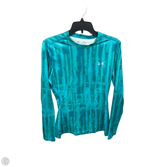 Athletic Top Long Sleeve Crewneck By Under Armour In Teal, Size: L