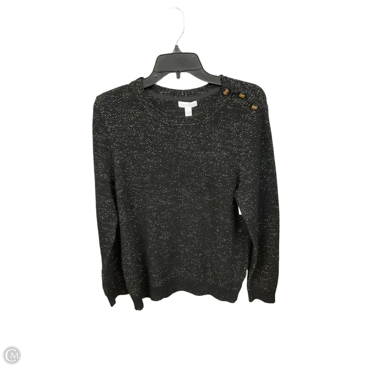 Sweater By Charter Club In Black & Gold, Size: Xl
