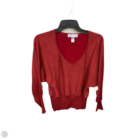 Top Long Sleeve By Nine And Company In Orange, Size: Xl