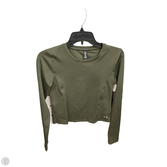 Athletic Top Long Sleeve Crewneck By Under Armour In Green, Size: M