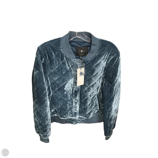 Jacket Puffer & Quilted By 7 For All Mankind In Blue, Size: M