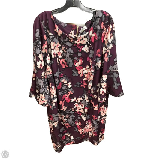 Dress Party Midi By Calvin Klein In Floral Print, Size: 2x