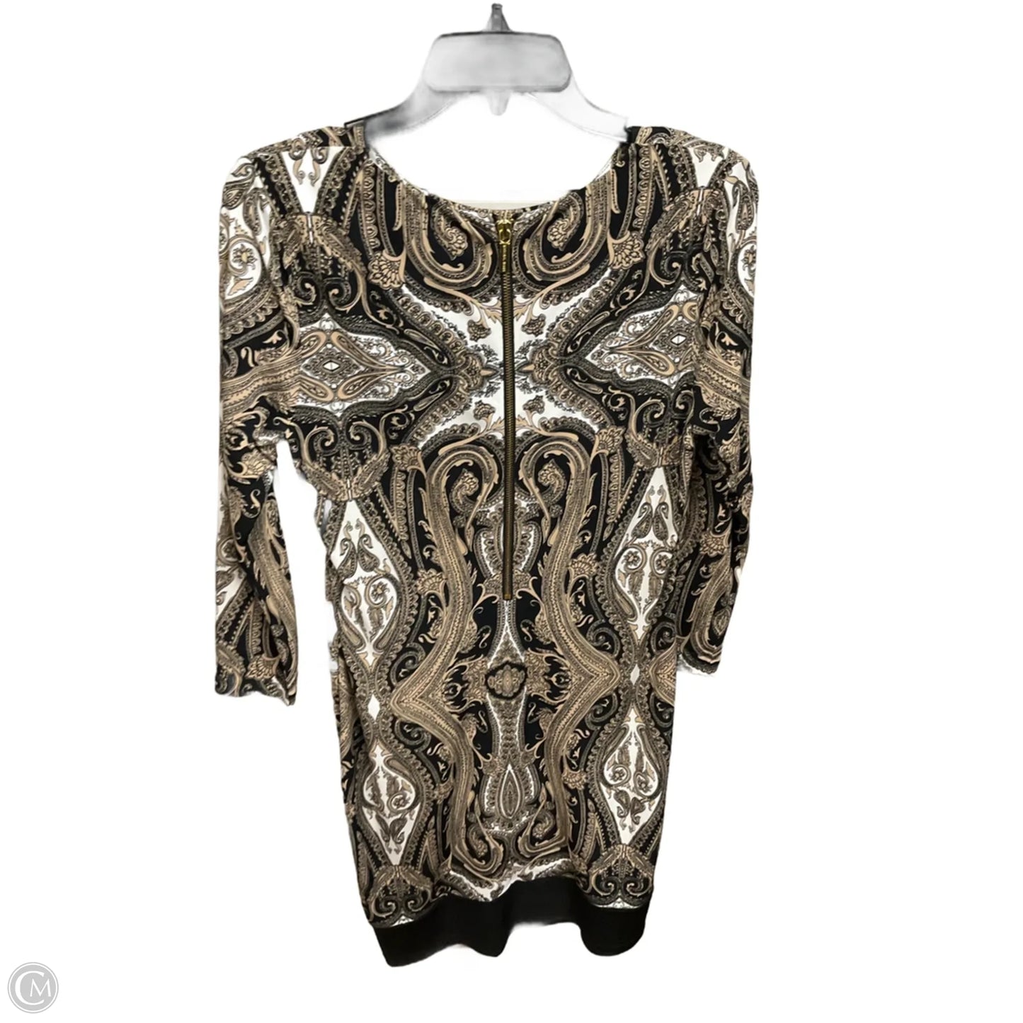 Dress Party Midi By Michael By Michael Kors In Black & Gold, Size: S