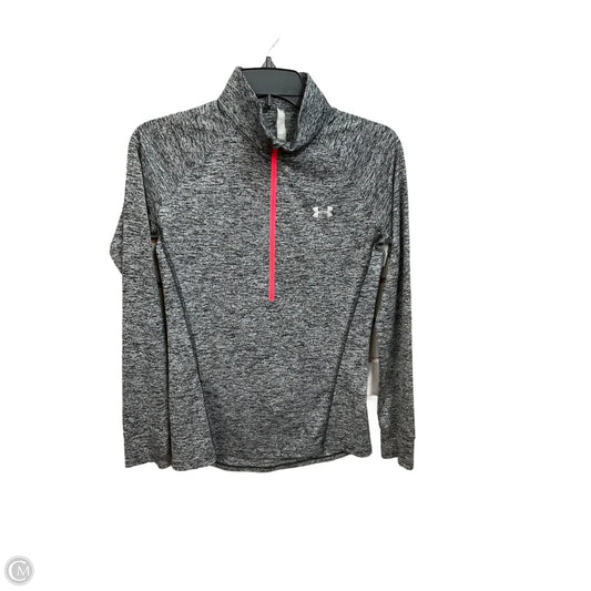 Athletic Top Long Sleeve Collar By Under Armour In Grey & Pink, Size: Xs
