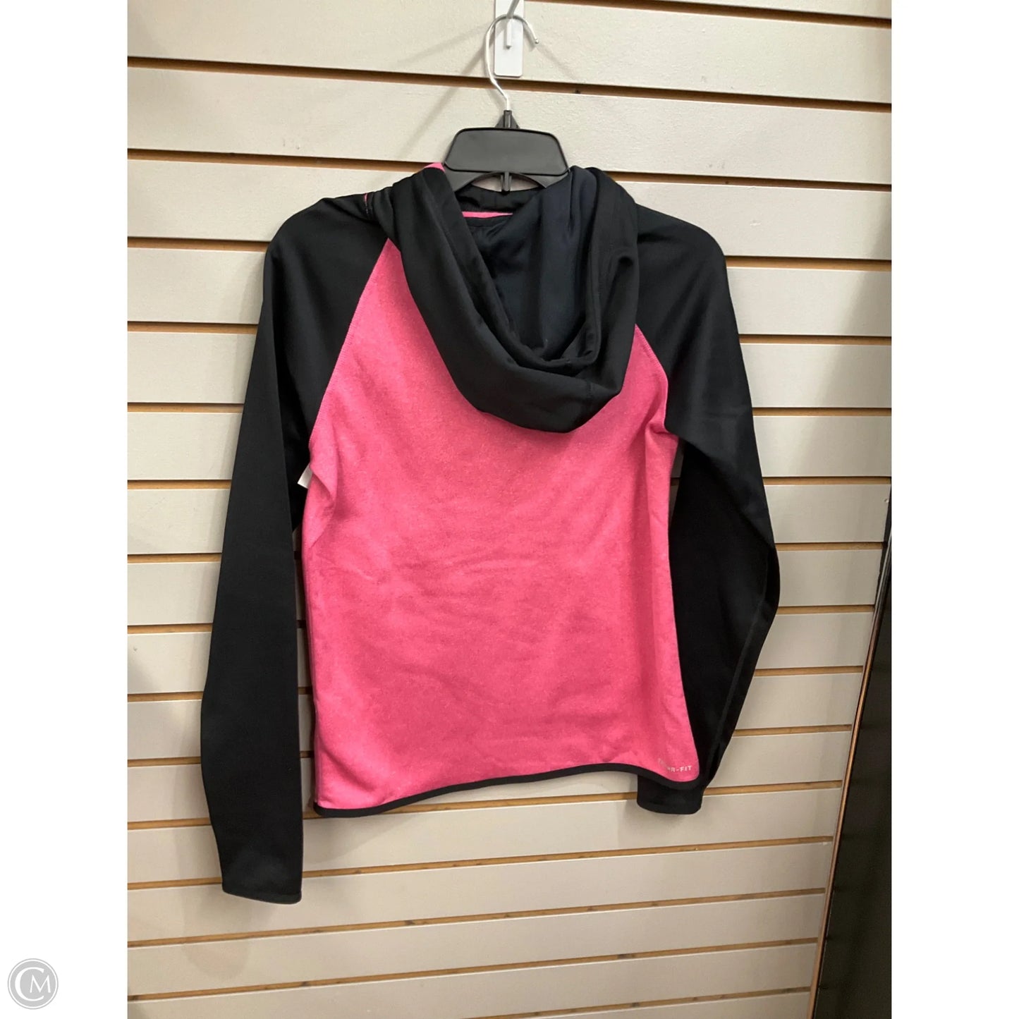Athletic Sweatshirt Hoodie By Nike Apparel In Black & Pink, Size: Xs