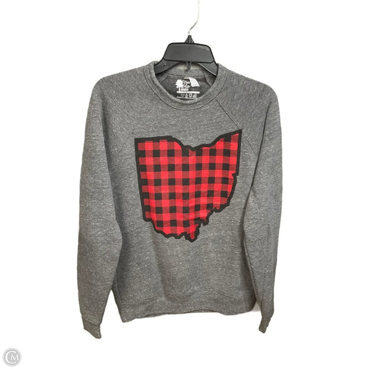 Sweatshirt Crewneck By Cme In Grey & Red, Size: S