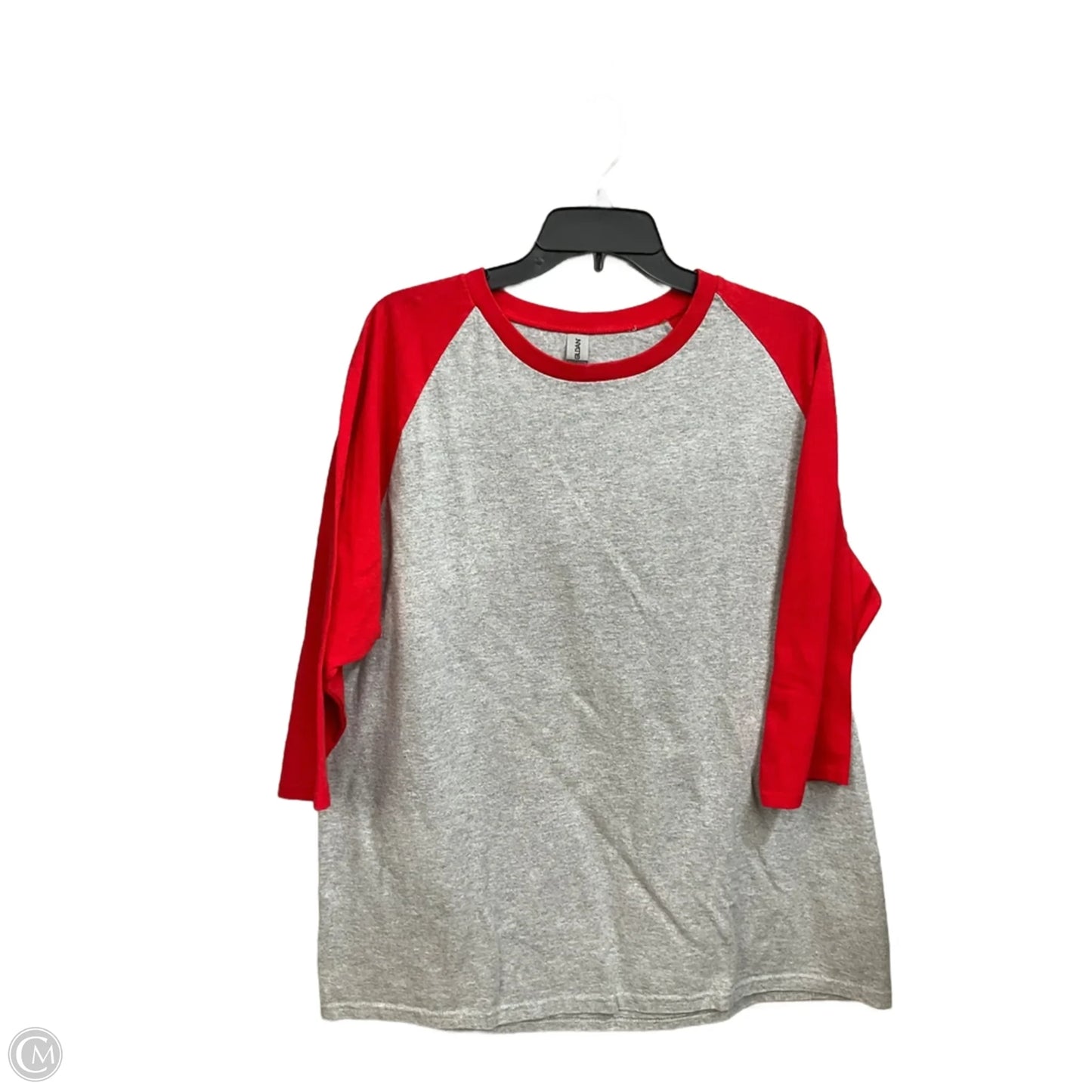 Top 3/4 Sleeve By Gildan In Green & Red, Size: Xl