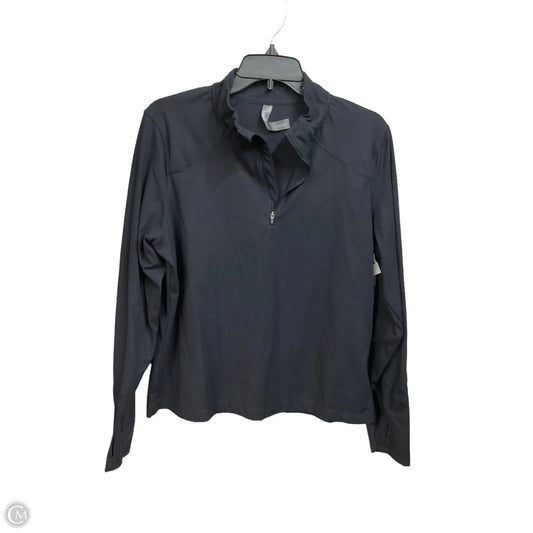 Athletic Top Long Sleeve Collar By Mondetta In Black, Size: Xl