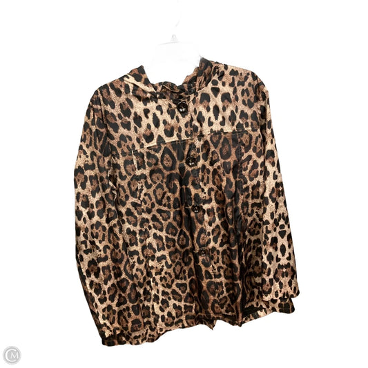 Jacket Windbreaker By Cme In Animal Print, Size: Xl