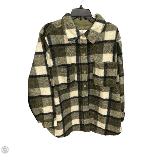 Jacket Shirt By Clothes Mentor In Plaid Pattern, Size: Xl
