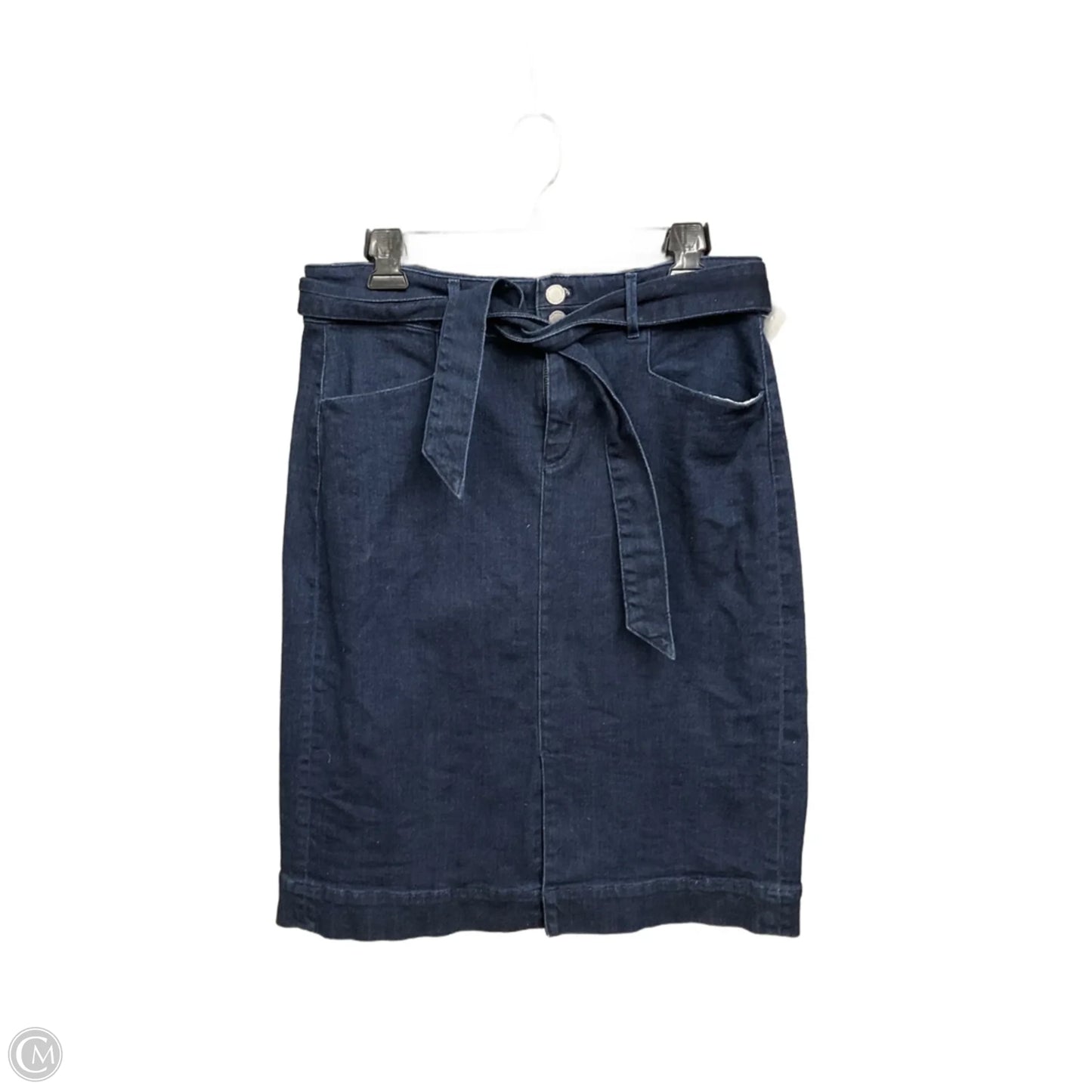 Skirt Midi By Ann Taylor In Blue Denim, Size: 8