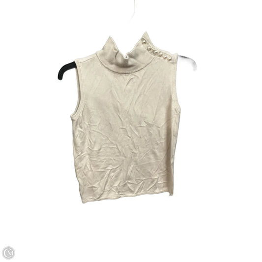 Top Sleeveless By Ann Taylor In Beige, Size: S