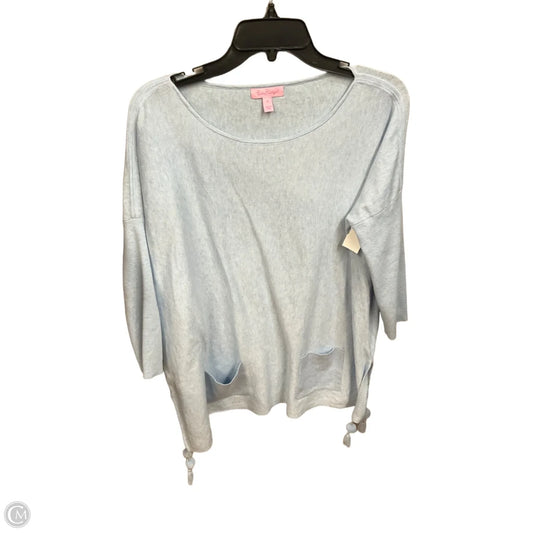 Top 3/4 Sleeve Designer By Lilly Pulitzer In Blue, Size: S