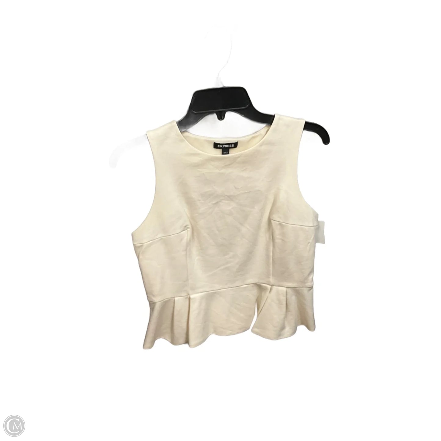 Top Sleeveless By Express In Cream, Size: M