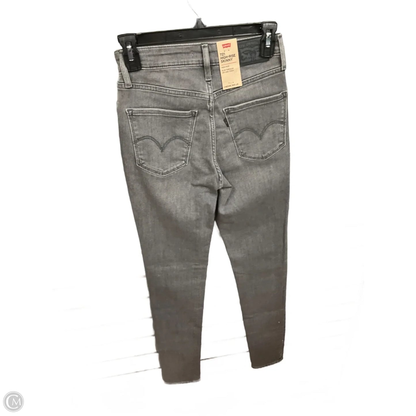 Jeans Skinny By Levis In Grey Denim, Size: 0