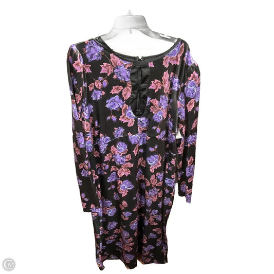 Dress Party Midi By Eloquii In Floral Print, Size: 3x