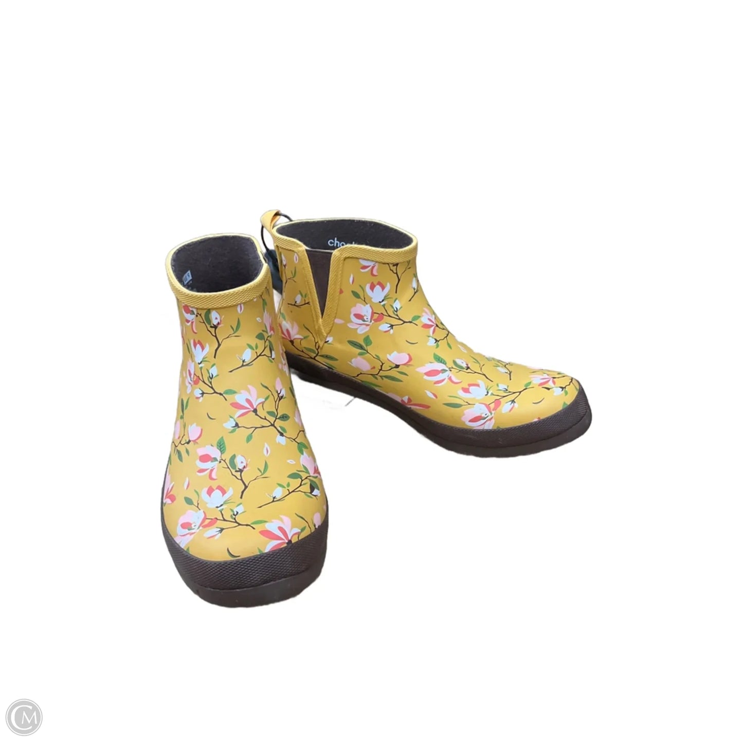 Boots Rain By Clothes Mentor In Floral Print, Size: 9