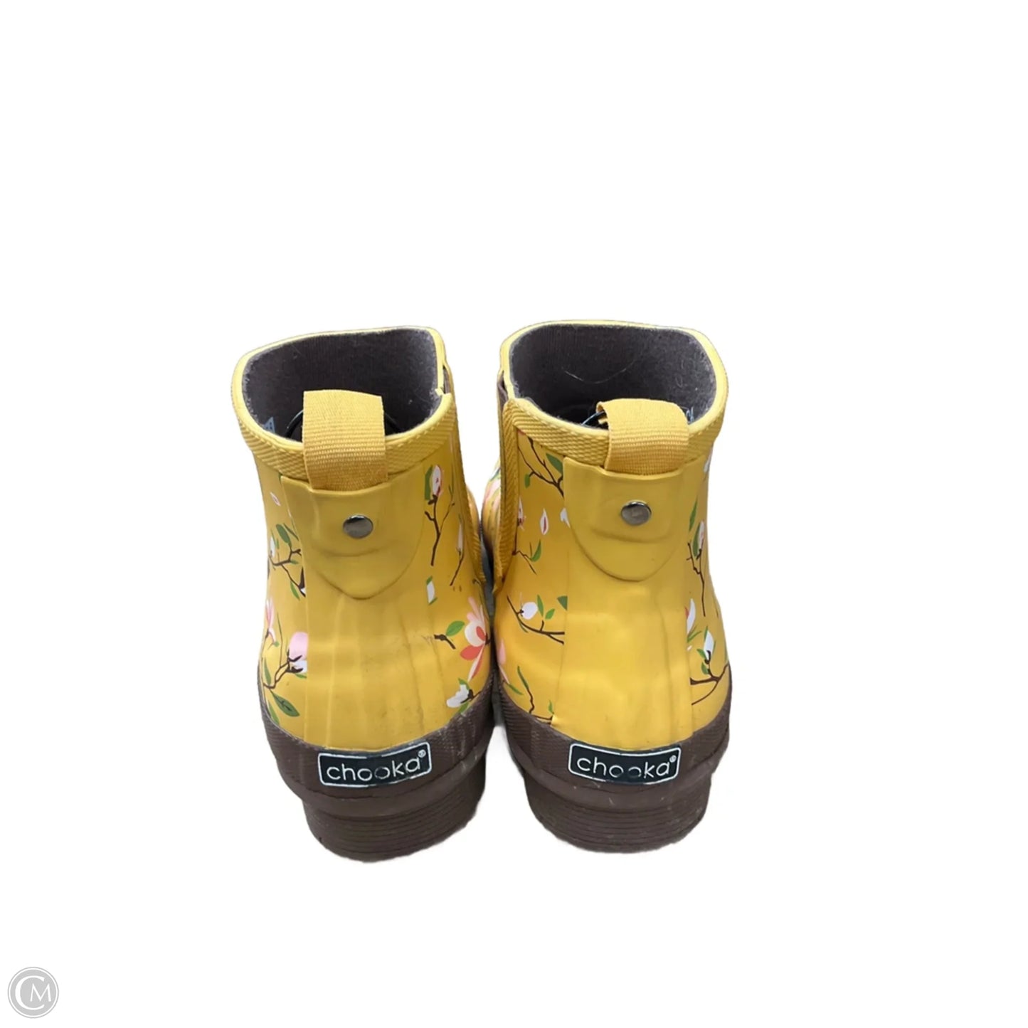 Boots Rain By Clothes Mentor In Floral Print, Size: 9