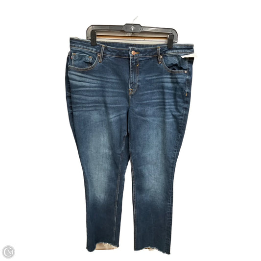 Jeans Straight By Vigoss In Blue Denim, Size: 18