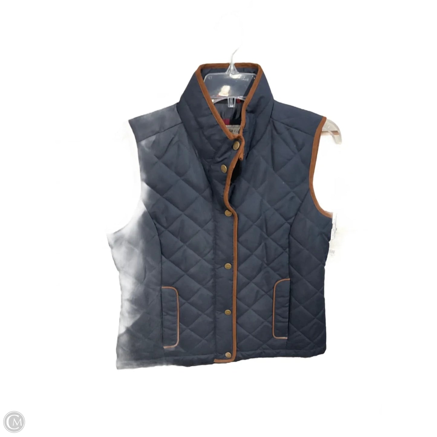 Vest Puffer & Quilted By Bass In Navy, Size: S