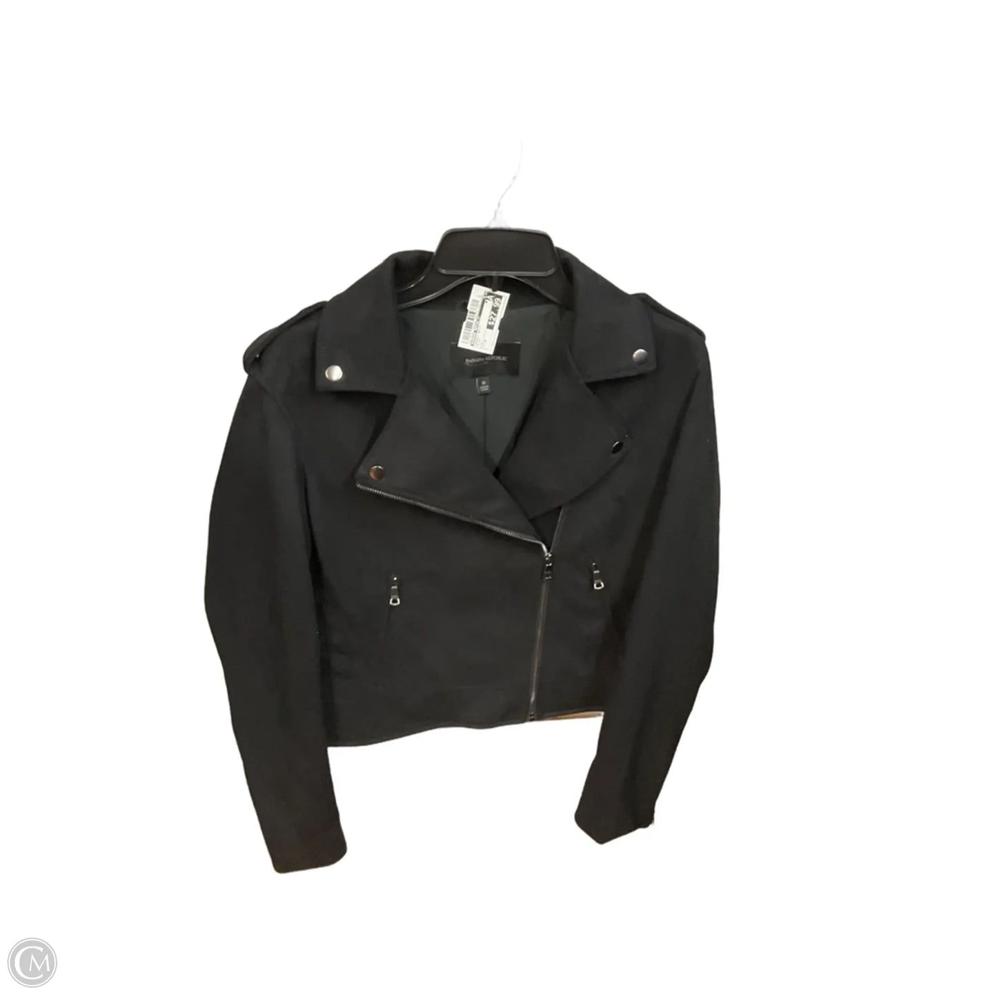 Jacket Moto By Banana Republic In Black, Size: M