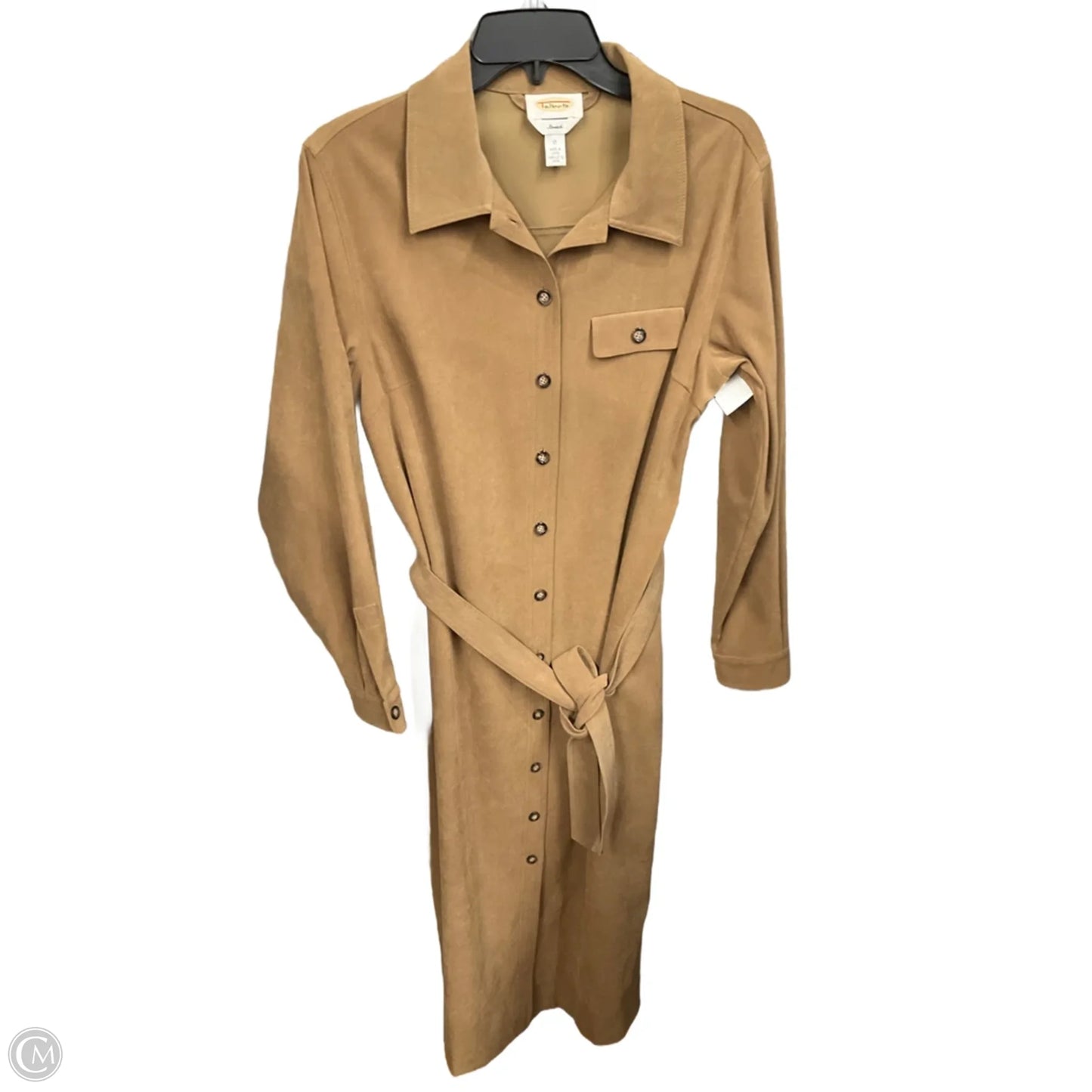 Dress Casual Midi By Talbots In Tan, Size: L