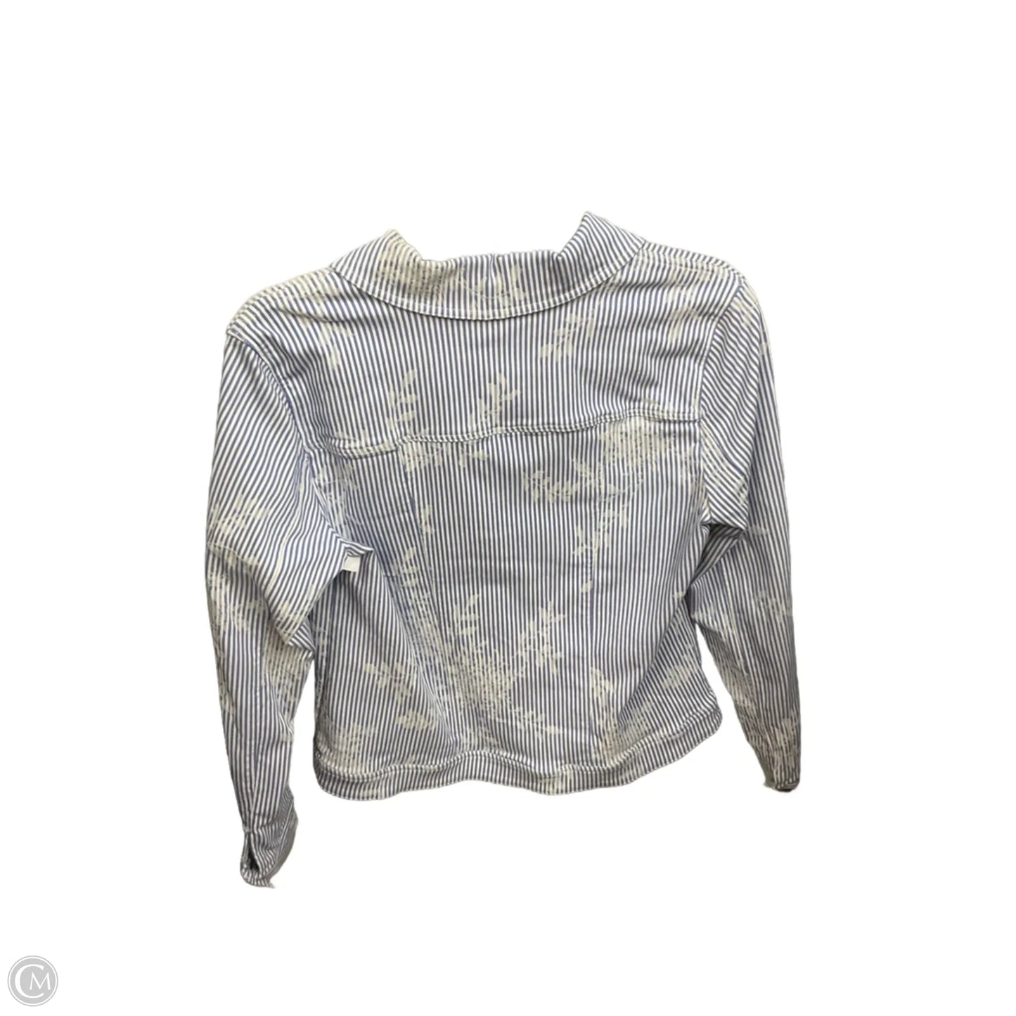 Jacket Denim By Tribal In Blue & White, Size: Sp